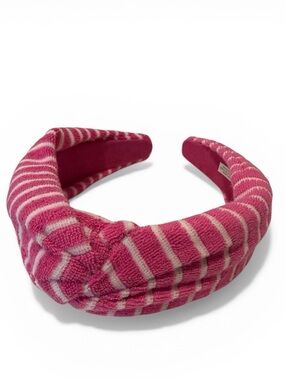 NWOT Free People Pink Striped Padded Terrycloth Headband